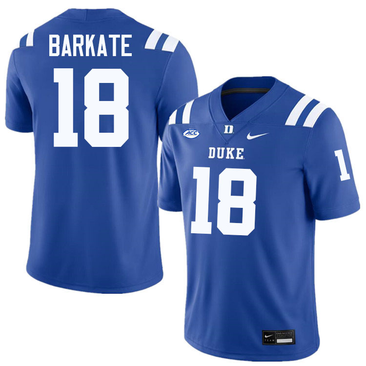 Cooper Barkate Duke Jersey,Duke Blue Devils #18 Cooper Barkate Jersey Youth College-Blue